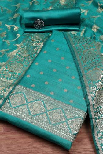 Art Silk Unstitched Dress Material