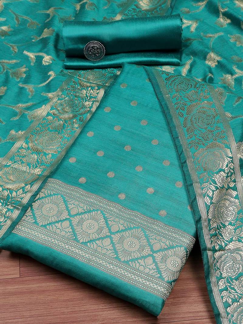 Art Silk Unstitched Dress Material