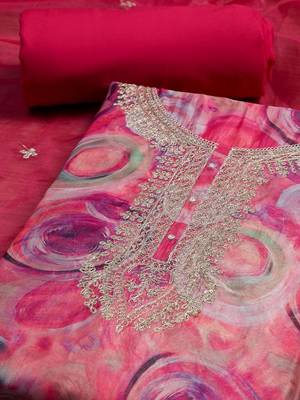 Printed Unstitched Dress Material 4