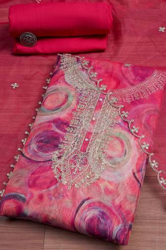 Printed Unstitched Dress Material