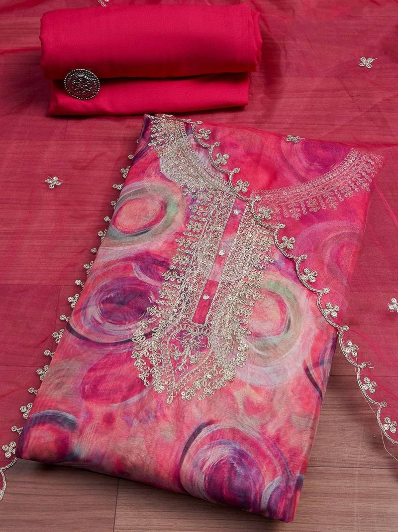 Printed Unstitched Dress Material