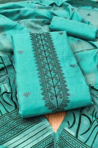 Printed Pure Cotton Unstitched Dress Material