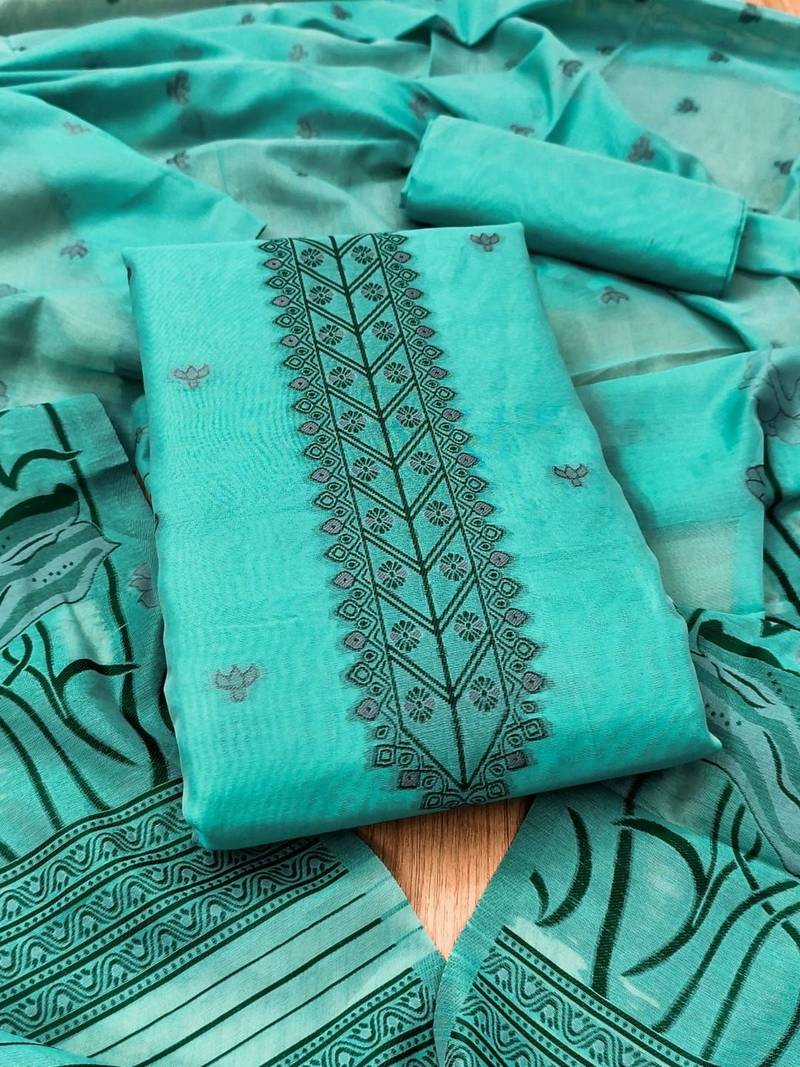 Printed Pure Cotton Unstitched Dress Material