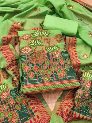 Embroidered Unstitched Dress Material 2