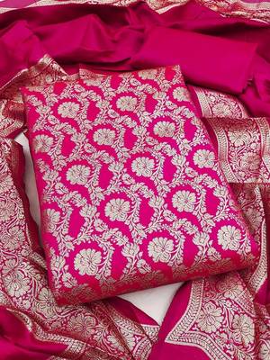 Art Silk Unstitched Dress Material 1