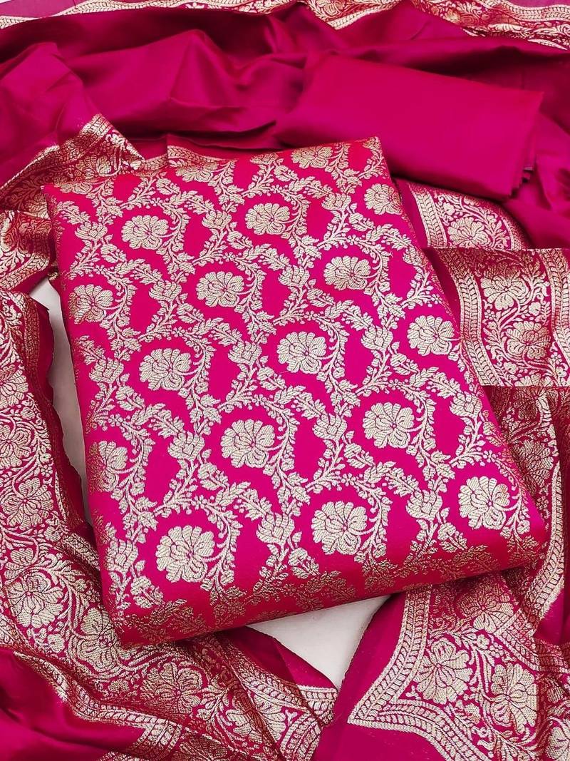 Art Silk Unstitched Dress Material