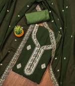Embroidered Silk Georgette Unstitched Dress Material