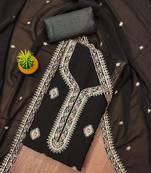 Embroidered Silk Georgette Unstitched Dress Material