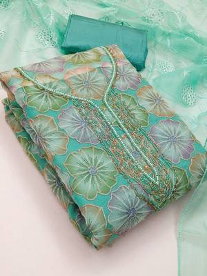 Embroidered Unstitched Dress Material 2