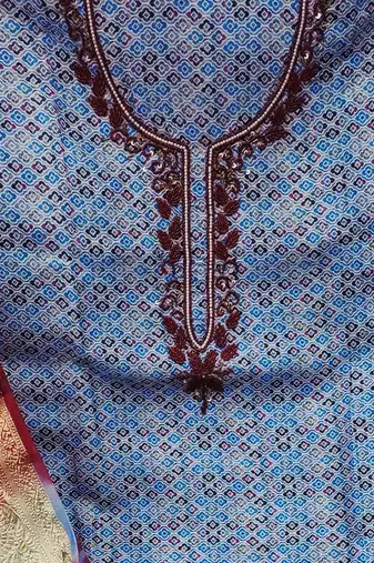 Embroidered Pure Cotton Unstitched Dress Material
