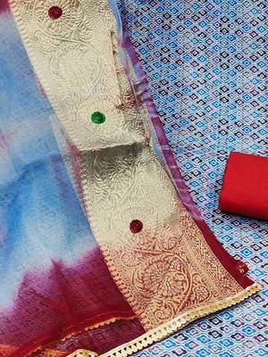 Embroidered Pure Cotton Unstitched Dress Material 5