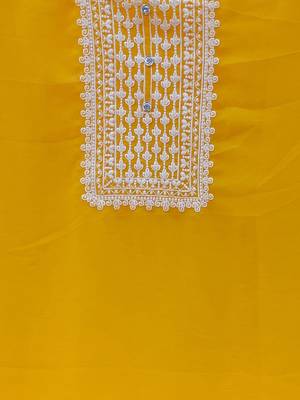 Embroidered Silk Georgette Unstitched Dress Material 4