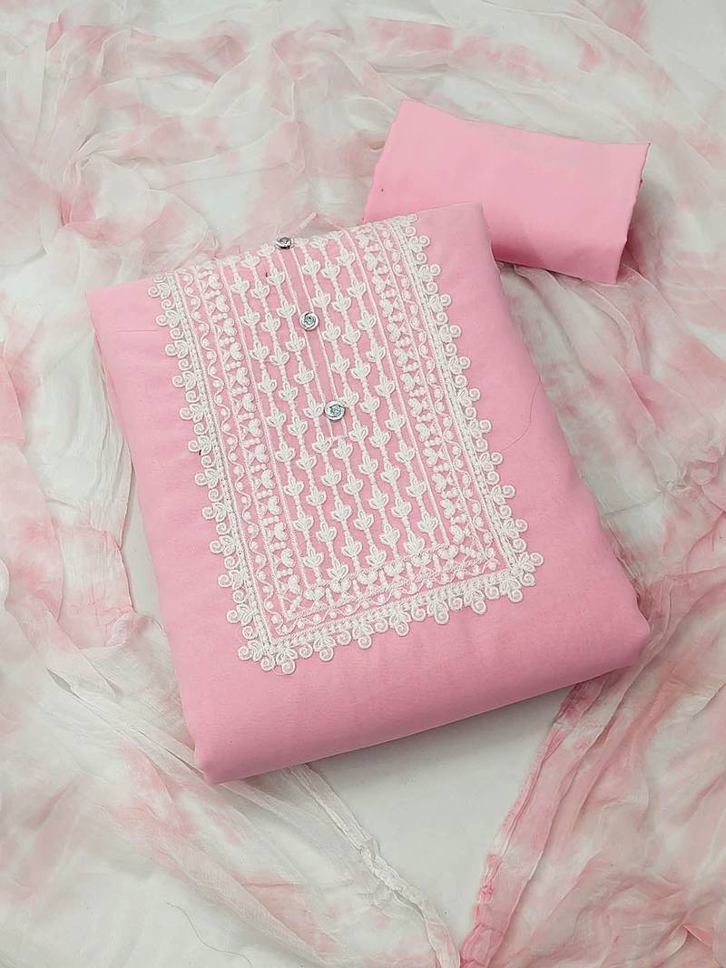 Embroidered Unstitched Dress Material