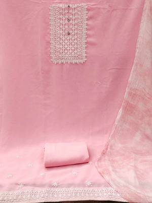 Embroidered Unstitched Dress Material 3