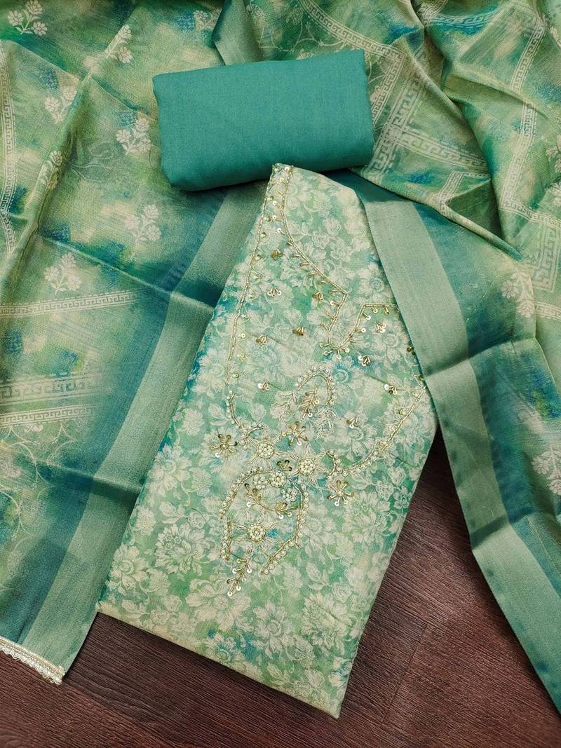 Printed Unstitched Dress Material