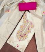 Embroidered Unstitched Dress Material