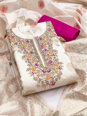 Embroidered Unstitched Dress Material 2