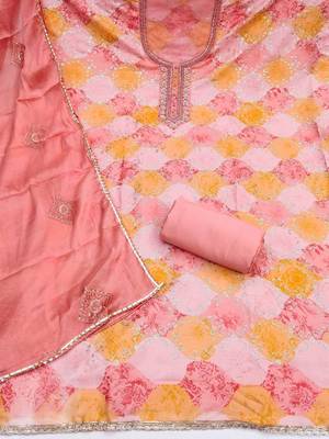 Embroidered Semi-Stitched Dress Material 2