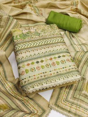 Embellished Semi-Stitched Dress Material 1