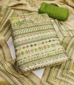 Embellished Semi-Stitched Dress Material