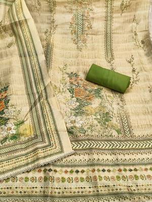 Embellished Semi-Stitched Dress Material 2
