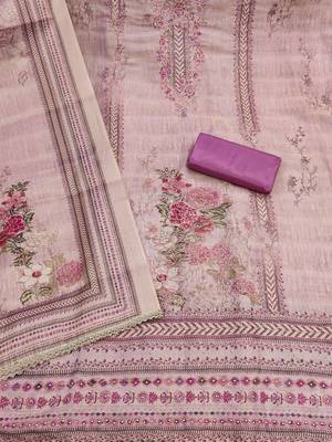 Embellished Semi-Stitched Dress Material 2