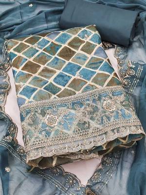 Printed Unstitched Dress Material 5