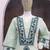 Mint green cotton flex embroidered kurta pant set