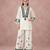 Ivory cream cotton flex embroidered kurta pant set