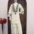 Ivory cream cotton flex embroidered kurta pant set