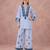 Dusty lavender cotton flex embroidered kurta pant set