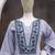 Dusty lavender cotton flex embroidered kurta pant set