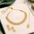 Glamorous square shape rajwada look white ad gold plated choker necklace set with maang tikka for women and girls