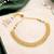 Glamorous square shape rajwada look white ad gold plated choker necklace set with maang tikka for women and girls