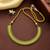 Glimmery square shape rajwada look green ad gold plated choker necklace set with maang tikka for women and girls