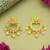 Dazzling square shape and flower design gold plated choker necklace set with maang tikka for women and girls