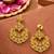 Fashionable flower and oval shape purple stone gold plated choker necklace set with maang tikka for women and girls