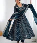Anarkali gown set wedding wear gown floral suit set