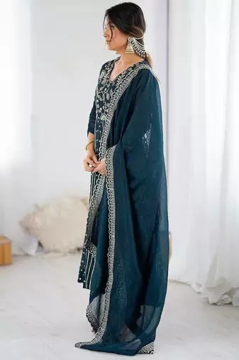 Anarkali gown set wedding wear gown floral suit set