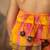 Yellow and pink cotton silk top and palazzo set