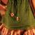 Green cotton silk top and sharara set