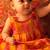 Yellow and pink cotton silk tiered dress