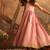 Pink and light blue cotton silk dress