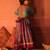 Blue cotton silk blouse and multicolor lehenga set