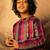 Purple and multicolor cotton silk side button kurta