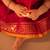 Pink and red cotton silk pleated dress