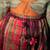 Blue cotton silk blouse and multicolor lehenga set