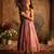 Pink and light blue cotton silk dress