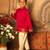 Pink and red cotton silk kurta