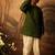 Green cotton silk textured kurta